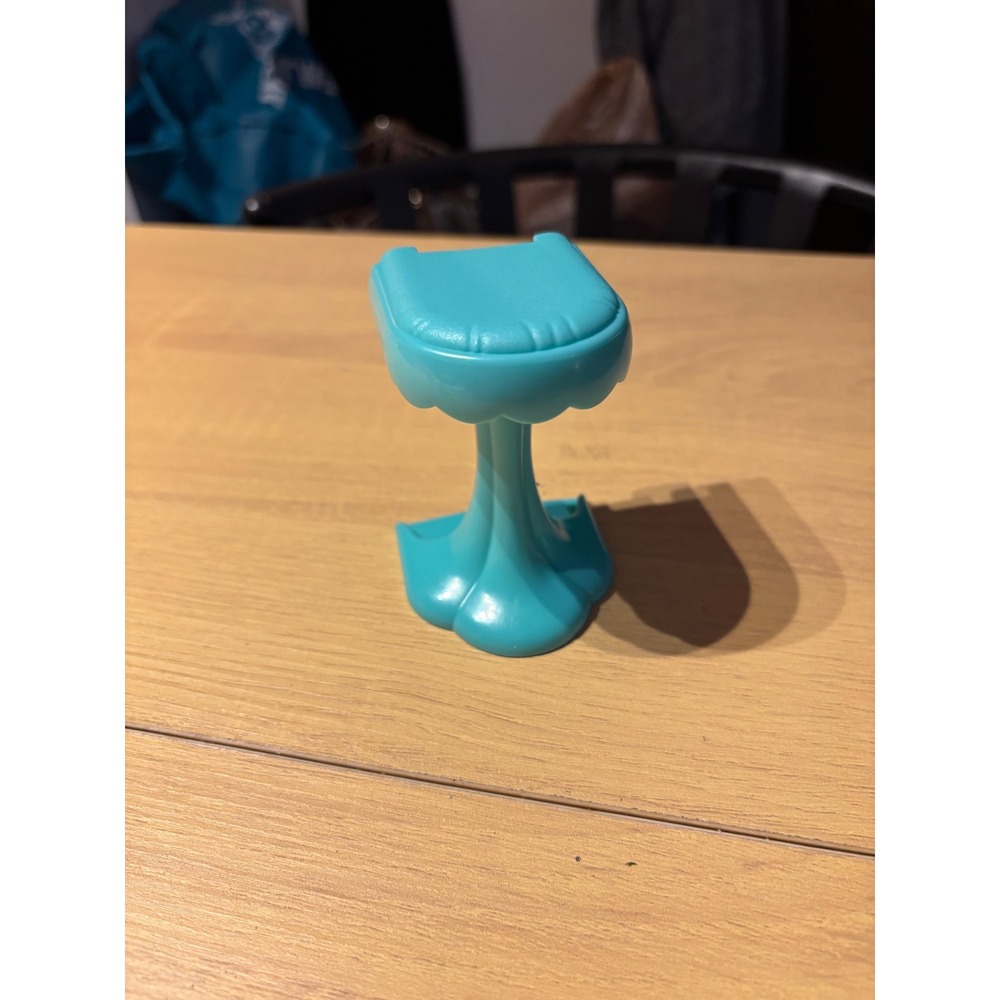 Vintage Barbie Sweet Roses Vanity Stool Teal Blue Replacement Furniture 1980s